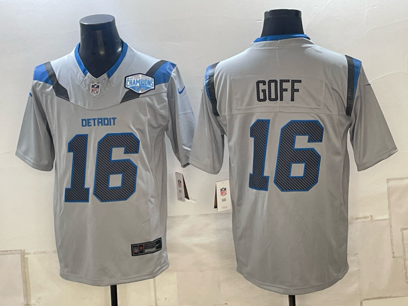 2026 Men Detroit Lions #16 Goff grey Nike Limited NFL Jersey 1025001